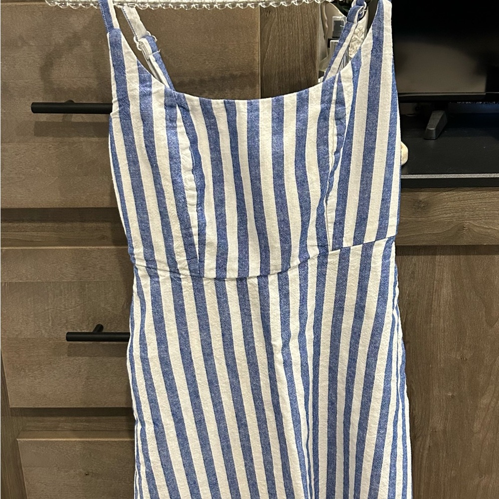 Old Navy Blue and White Striped Mini Dress